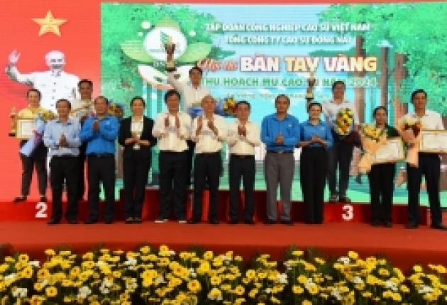 Nông trường An Viễng giải nhất Hội thi Bàn tay vàng thu hoạch mủ Tổng Công ty Cao su Đồng Nai